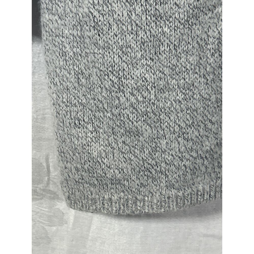 Hail3y:23 Cardigan Sweater Medium PETITE Gray Hooded Applique Embroidered Pocket - Picture 2 of 15